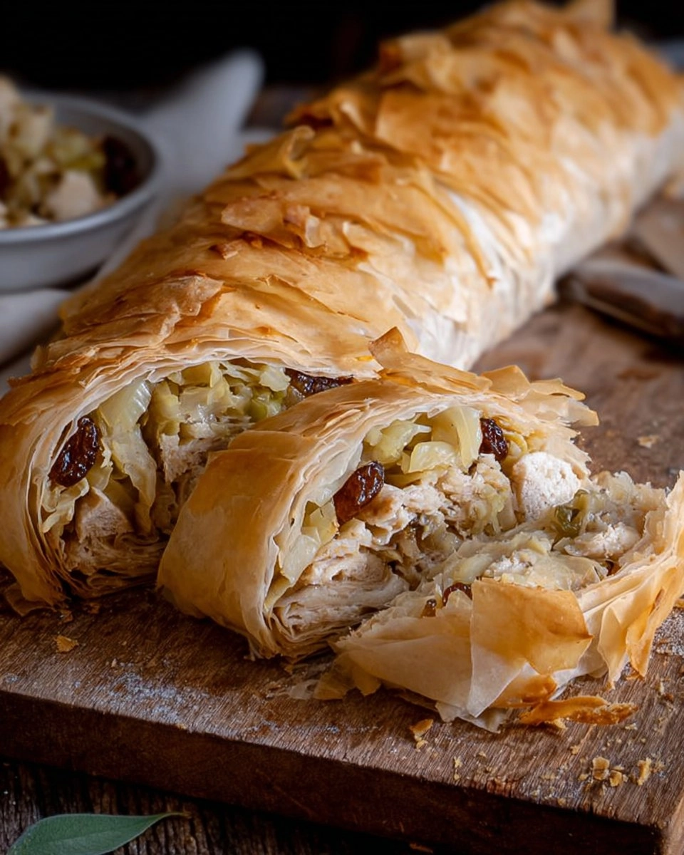 Sweet Cabbage Strudel with Raisins and Brown Sugar 85 Sweet Cabbage Strudel with Raisins and Brown Sugar