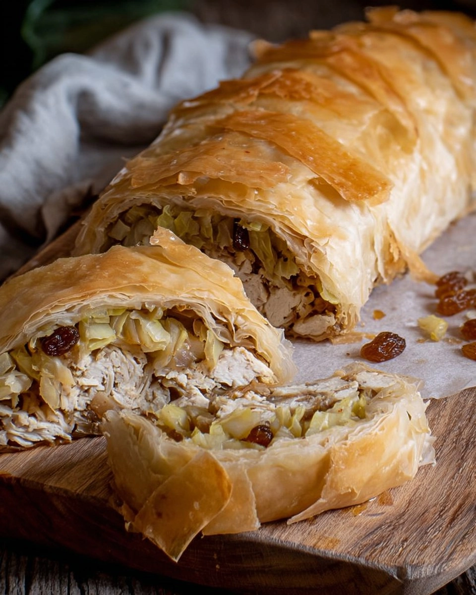 Sweet Cabbage Strudel with Raisins and Brown Sugar 86 Sweet Cabbage Strudel with Raisins and Brown Sugar