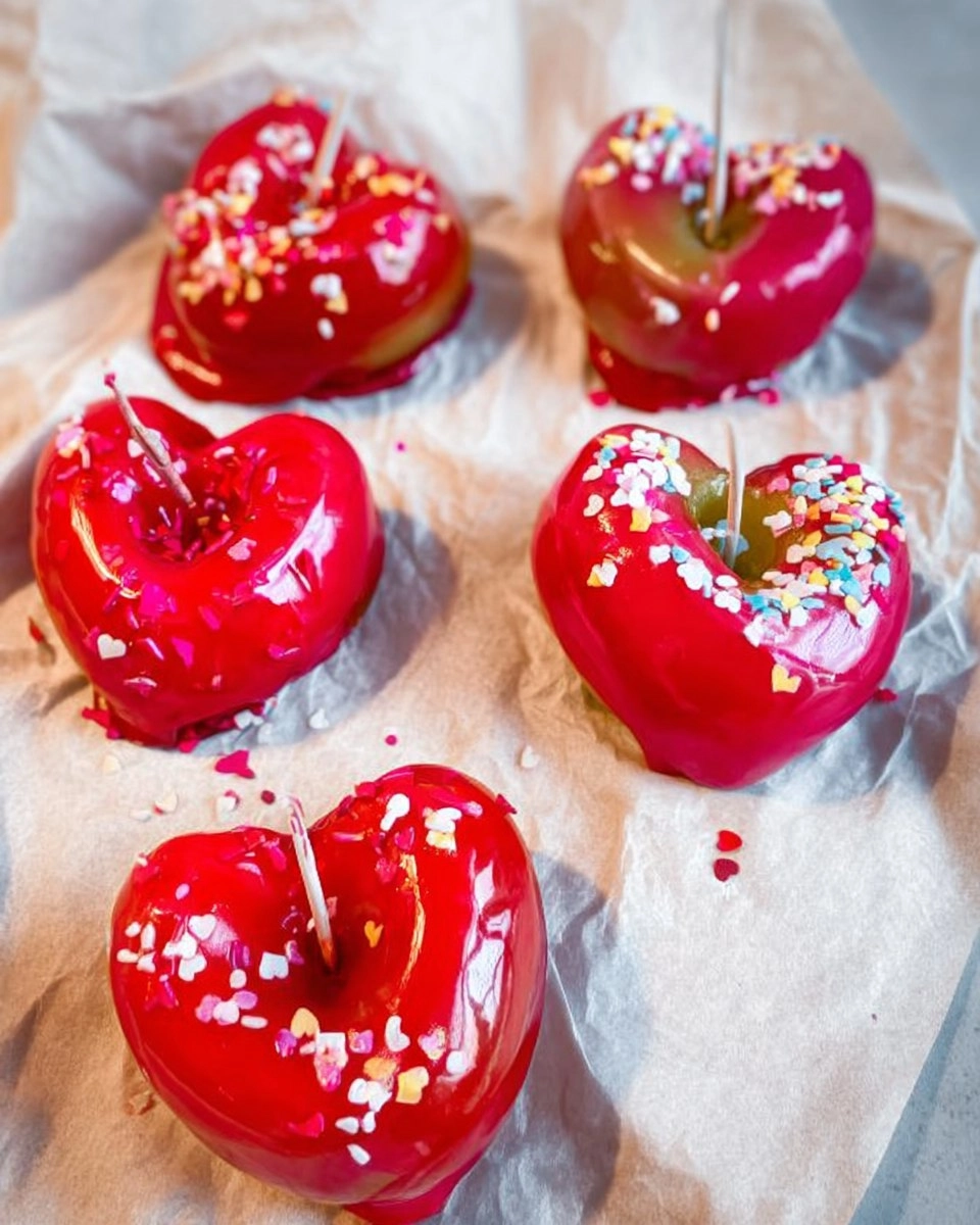 Valentine Candy Apples Made into Cute Heart Shapes 91 Valentine Candy Apples Made into Cute Heart Shapes