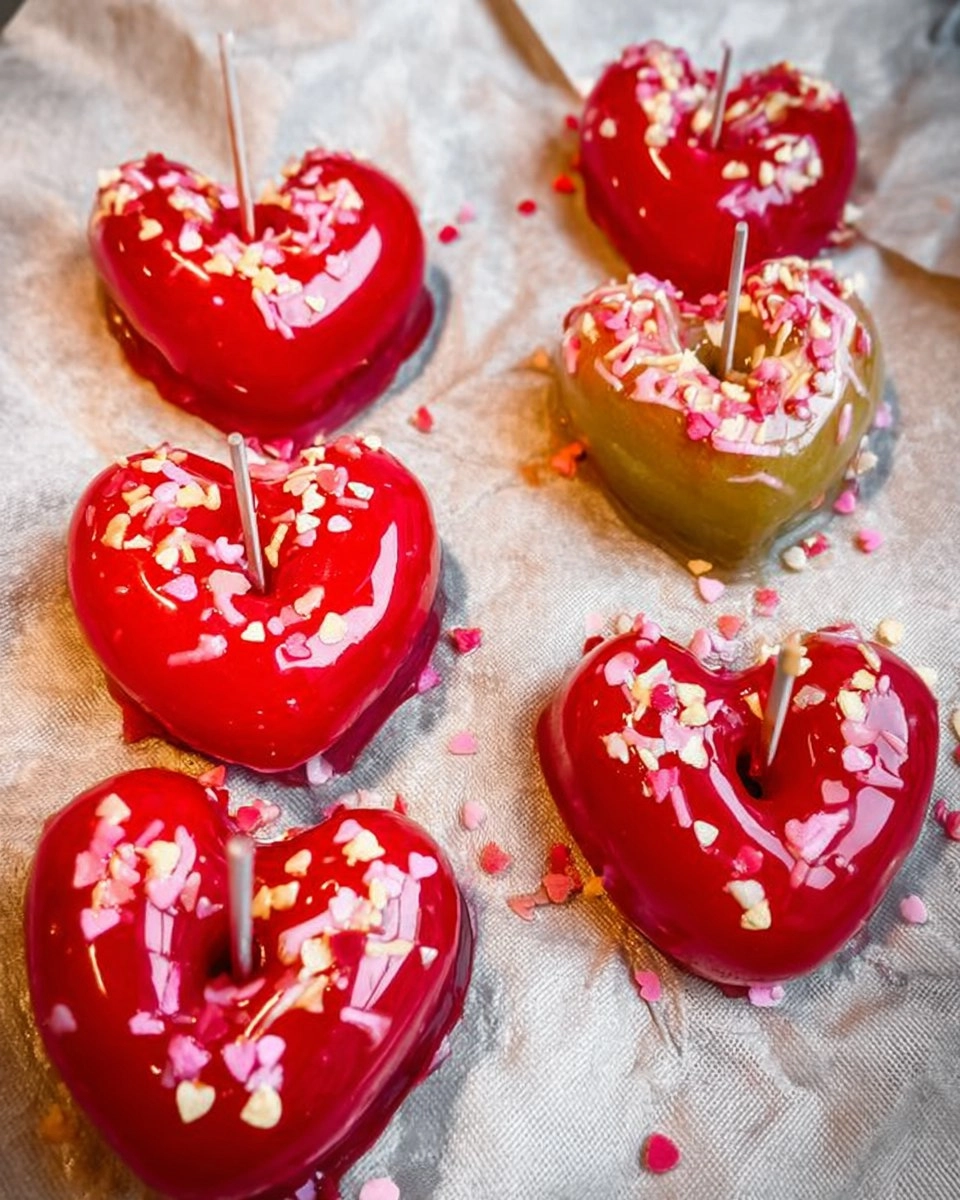 Valentine Candy Apples Made into Cute Heart Shapes 92 Valentine Candy Apples Made into Cute Heart Shapes