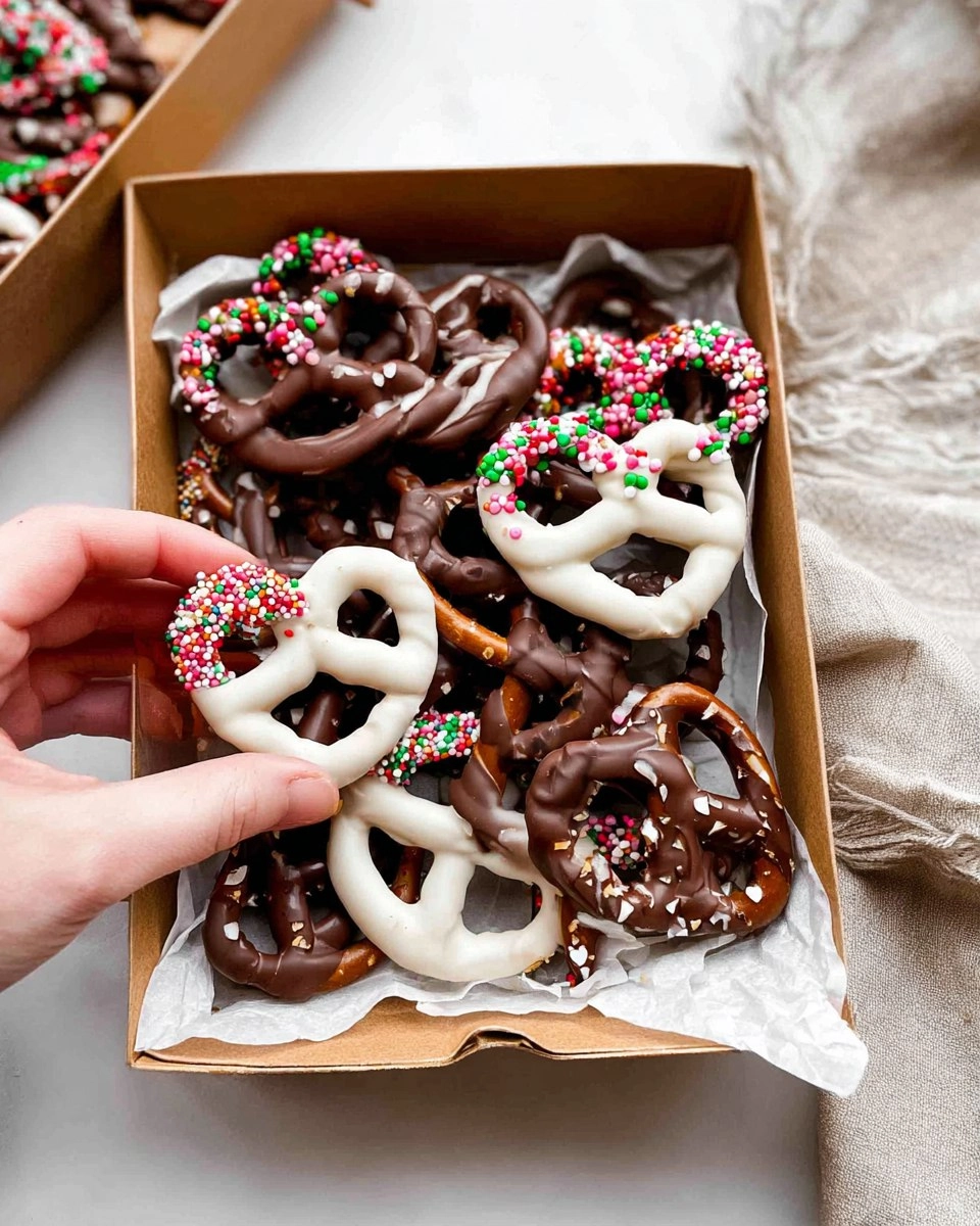 Valentine Chocolate Covered Pretzels