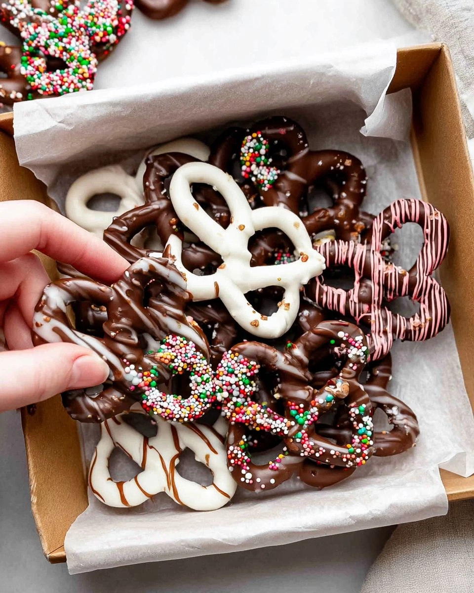 Valentine Chocolate Covered Pretzels