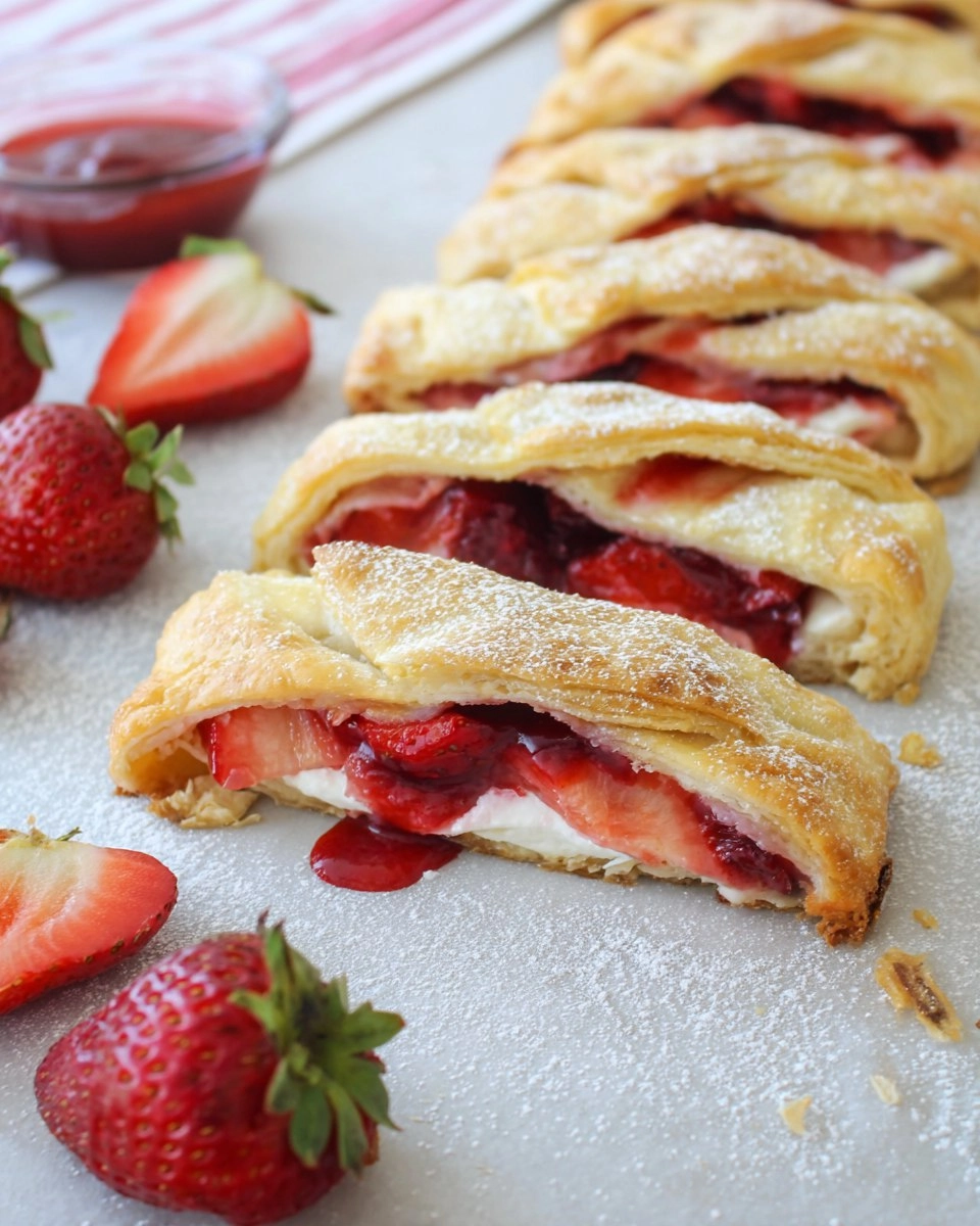 Valentine Easy Strawberry Cream Cheese Strudel