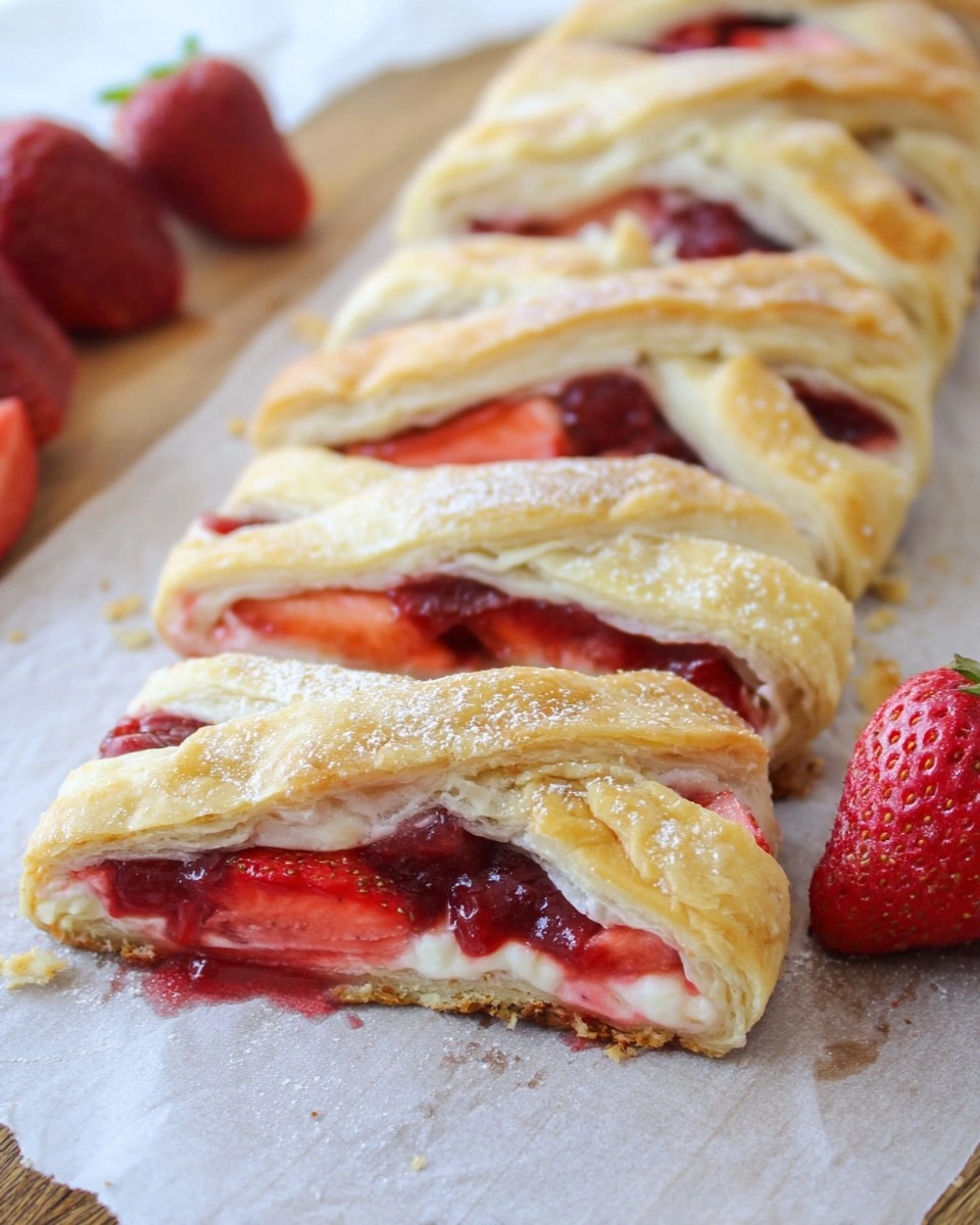 Valentine Easy Strawberry Cream Cheese Strudel