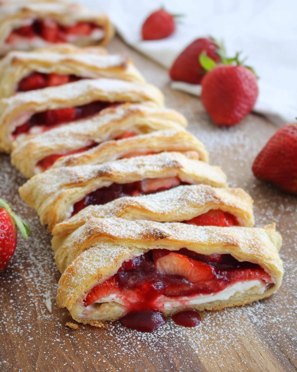 Valentine Easy Strawberry Cream Cheese Strudel