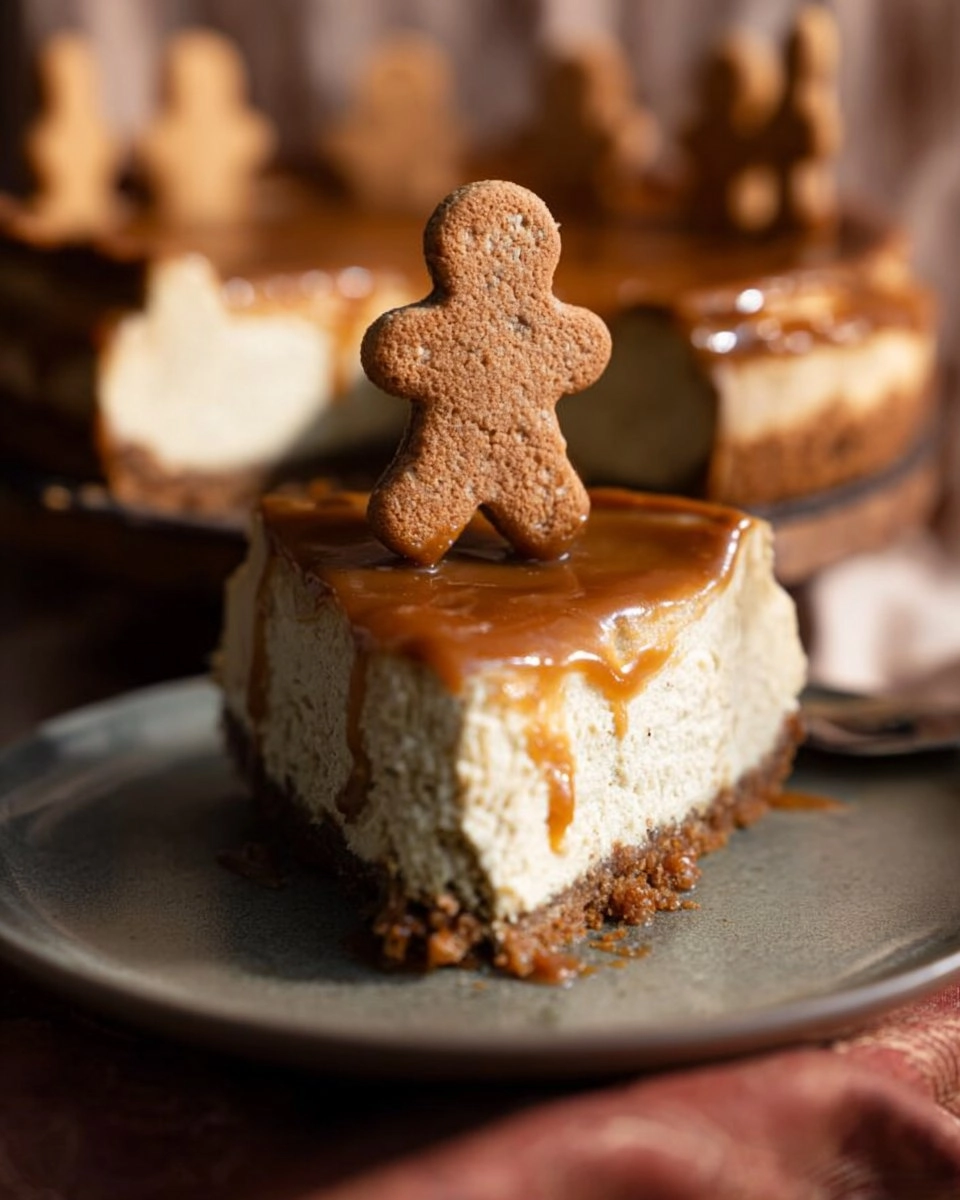Valentine Gingerbread Caramel Cheesecake