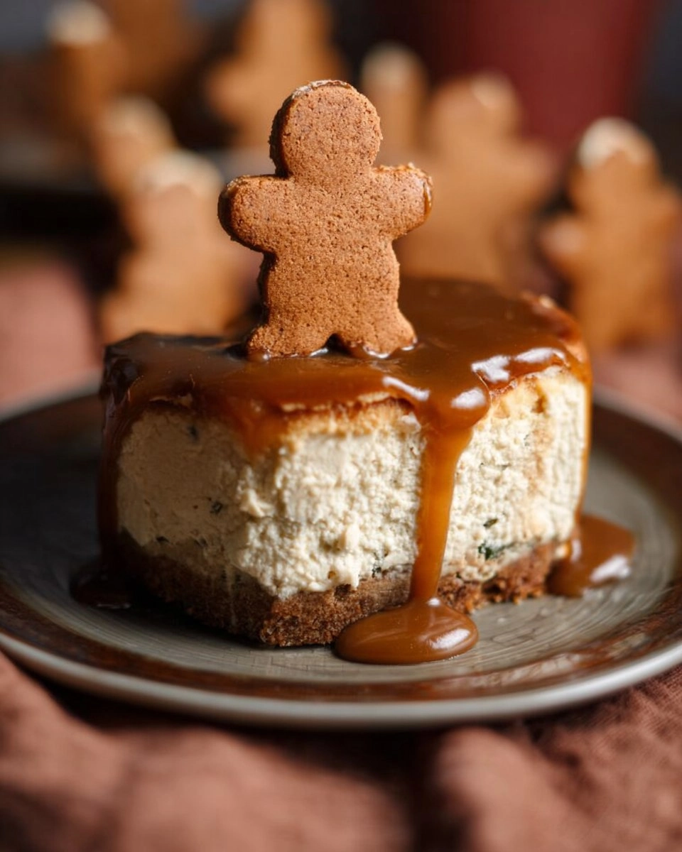 Valentine Gingerbread Caramel Cheesecake