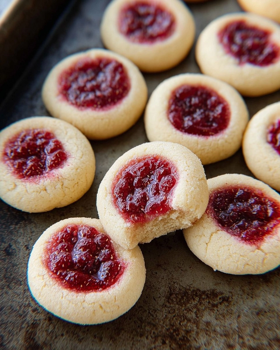 Valentine Raspberry Thumbprint Cookies