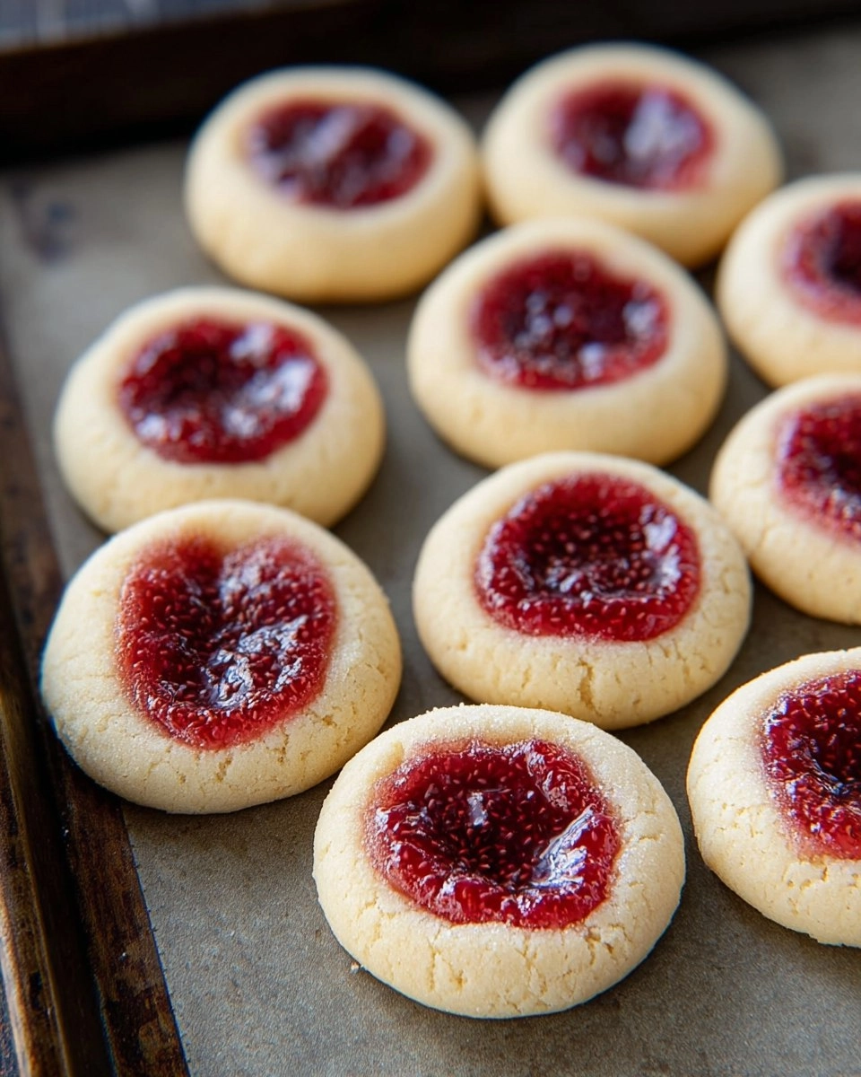 Valentine Raspberry Thumbprint Cookies