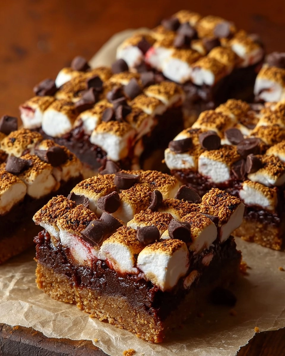 ValentineSmores Gingerbread Cookie Bars