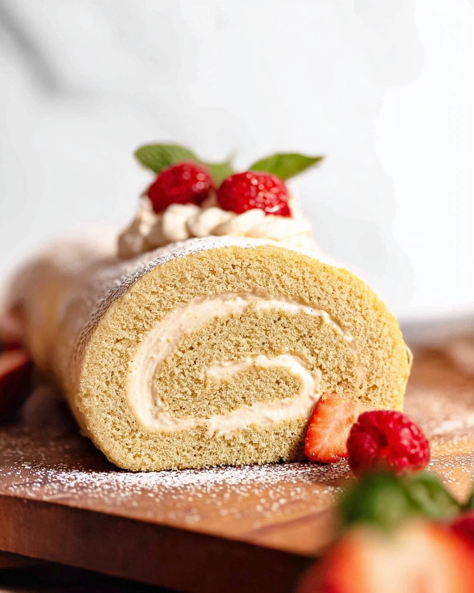 Vanilla Swiss Roll Cake