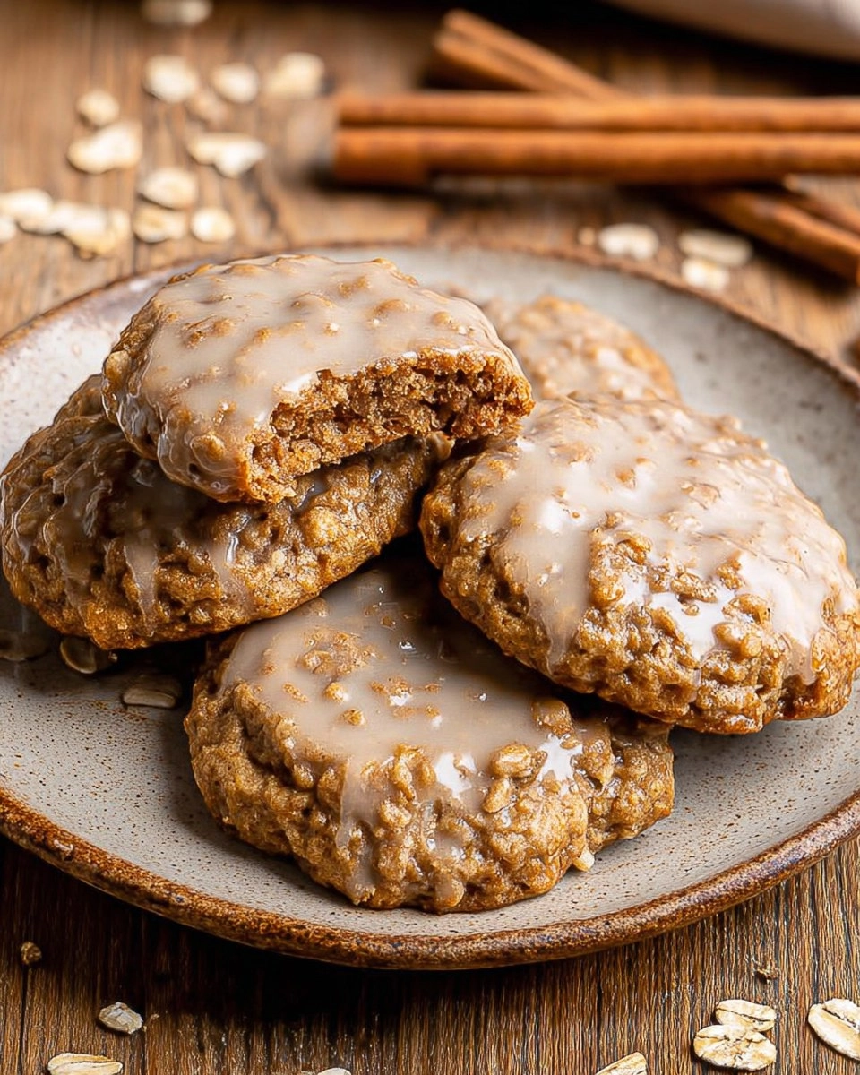Vegan Iced Oatmeal Cookies