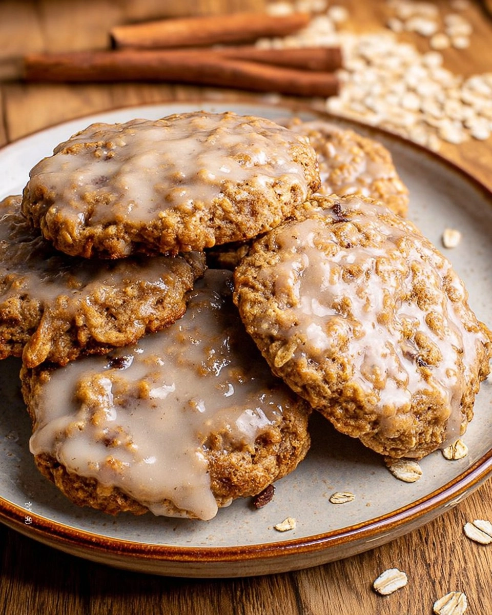 Vegan Iced Oatmeal Cookies