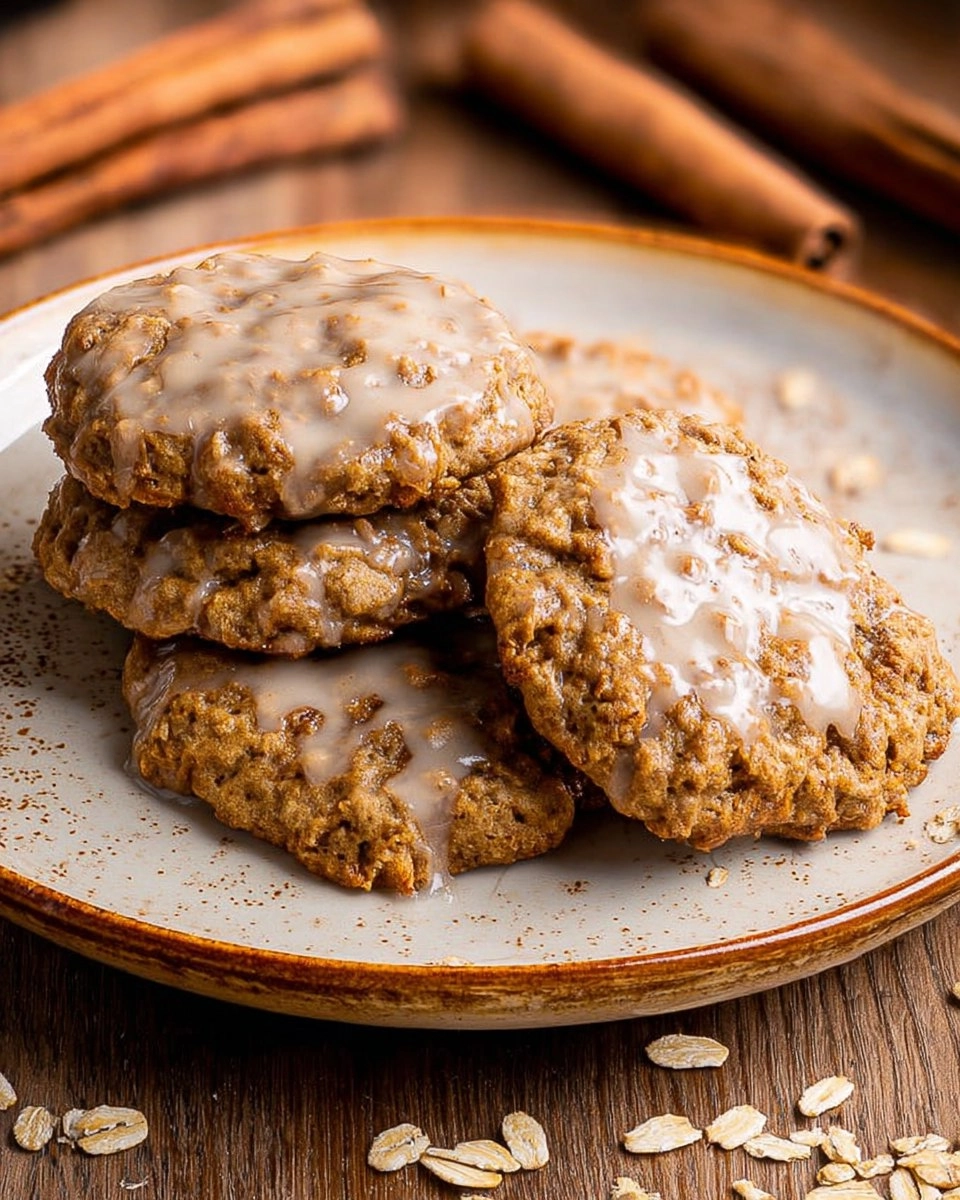 Vegan Iced Oatmeal Cookies