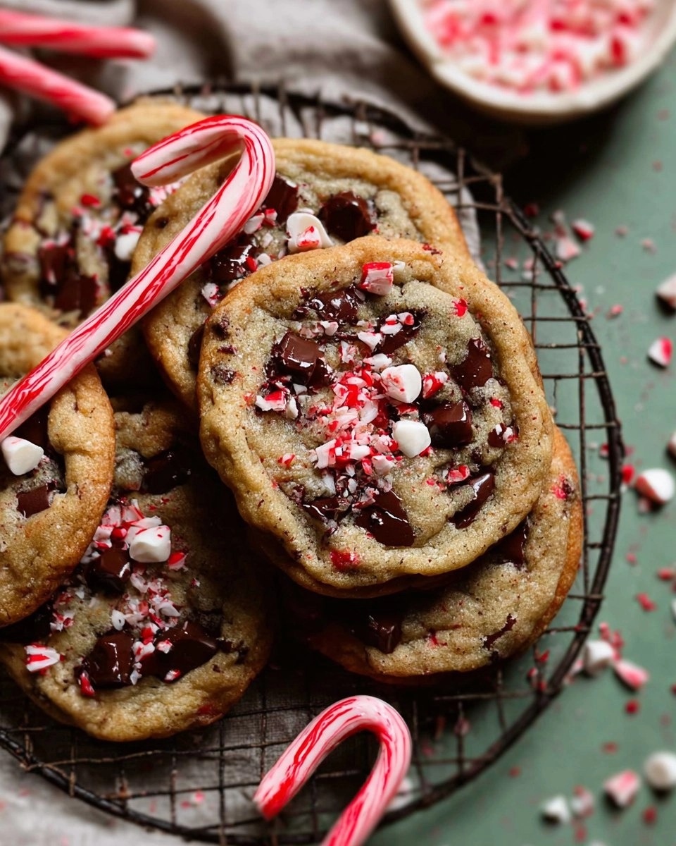 christmas Peppermint Chocolate Chip Cookies