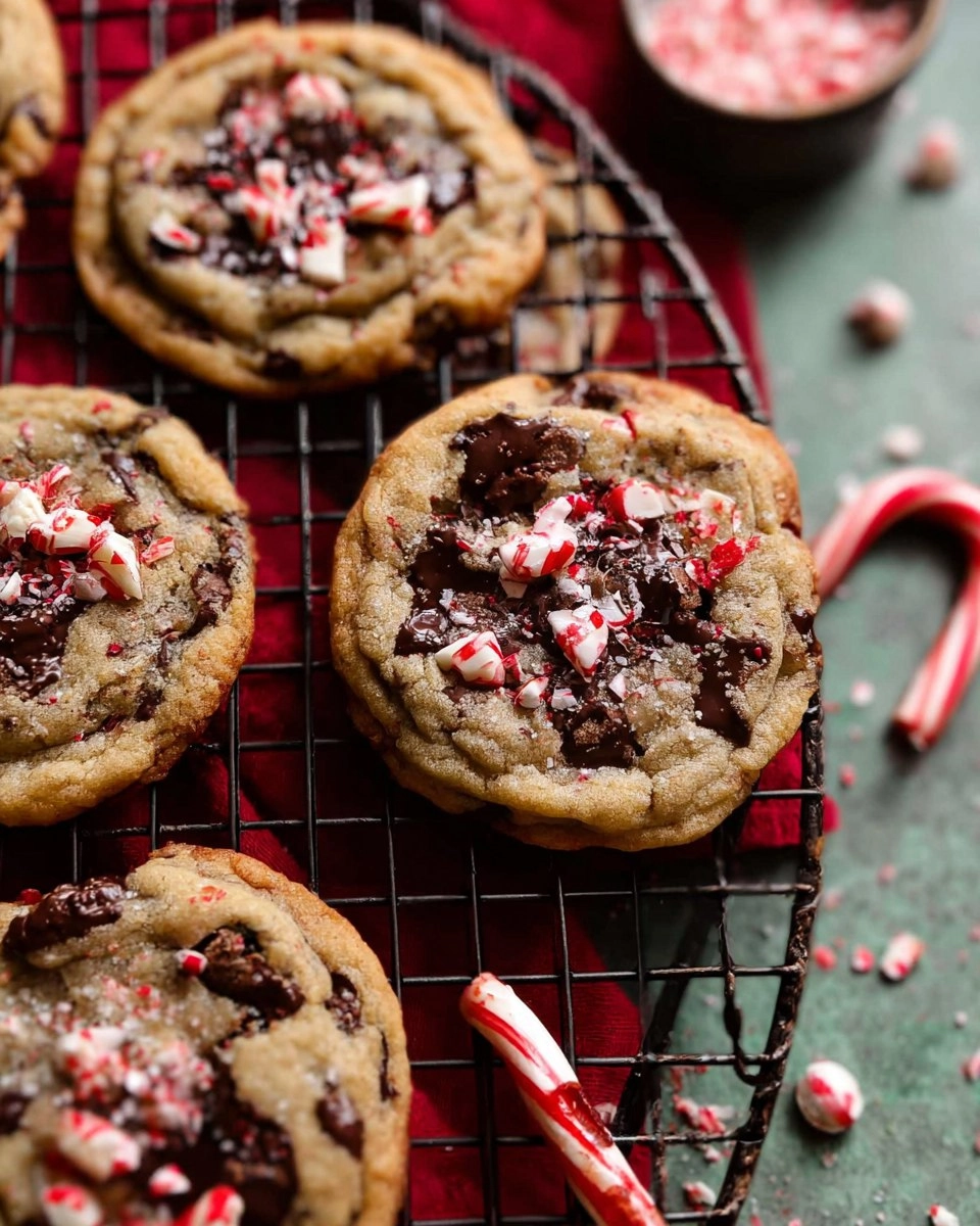 christmas Peppermint Chocolate Chip Cookies