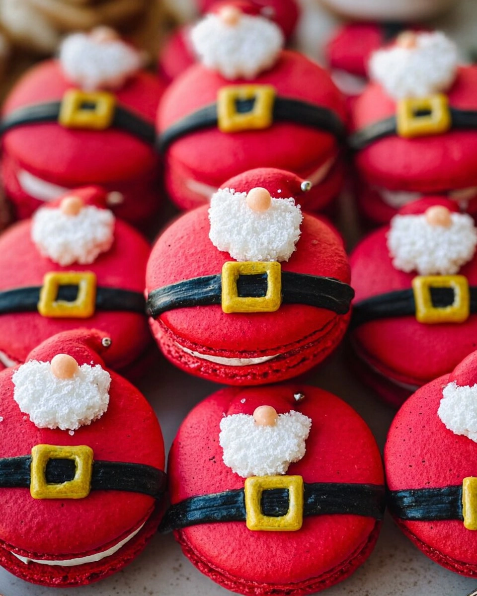Christmas Santa Claus Macarons 137 Christmas Santa Claus Macarons