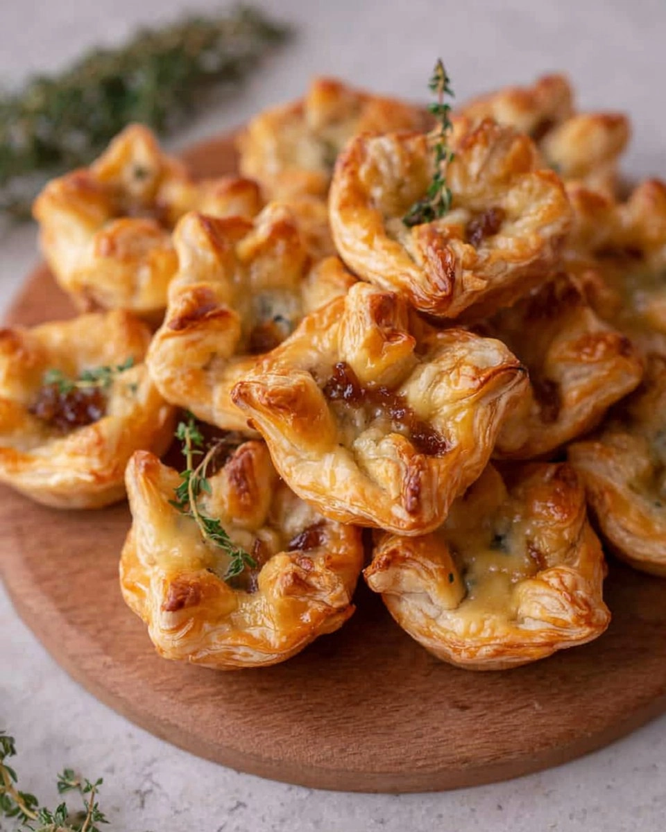 Brie and Fig Jam Puff Pastry Cups