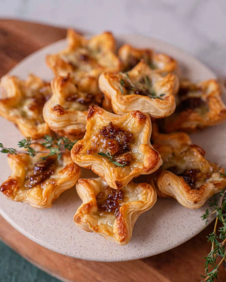 Brie and Fig Jam Puff Pastry Cups