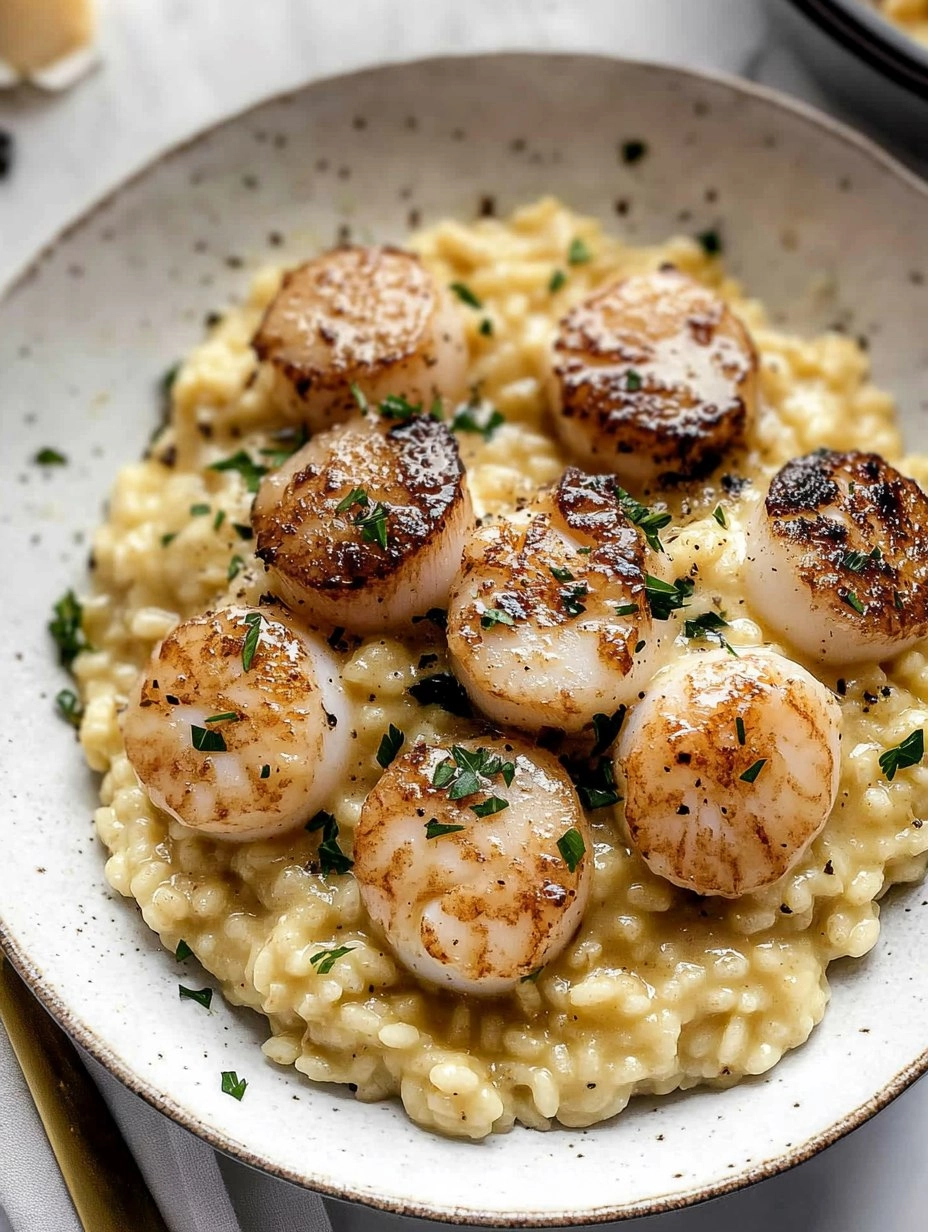 Champagne Risotto with Brown Butter Scallops 131 Champagne Risotto with Brown Butter Scallops