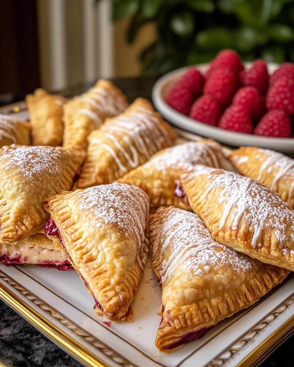 Chocolate Raspberry Cheesecake Turnovers