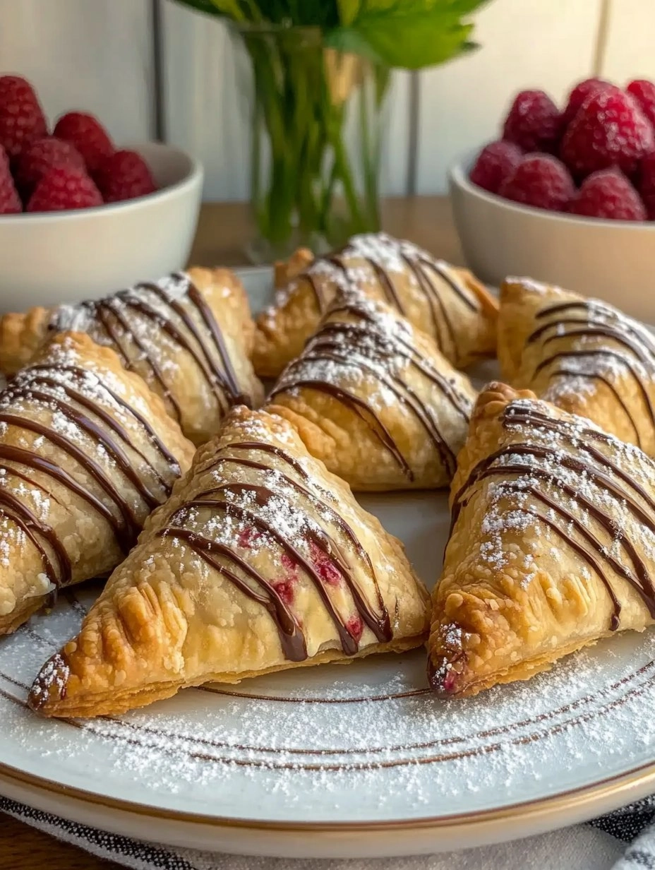 Chocolate Raspberry Cheesecake Turnovers
