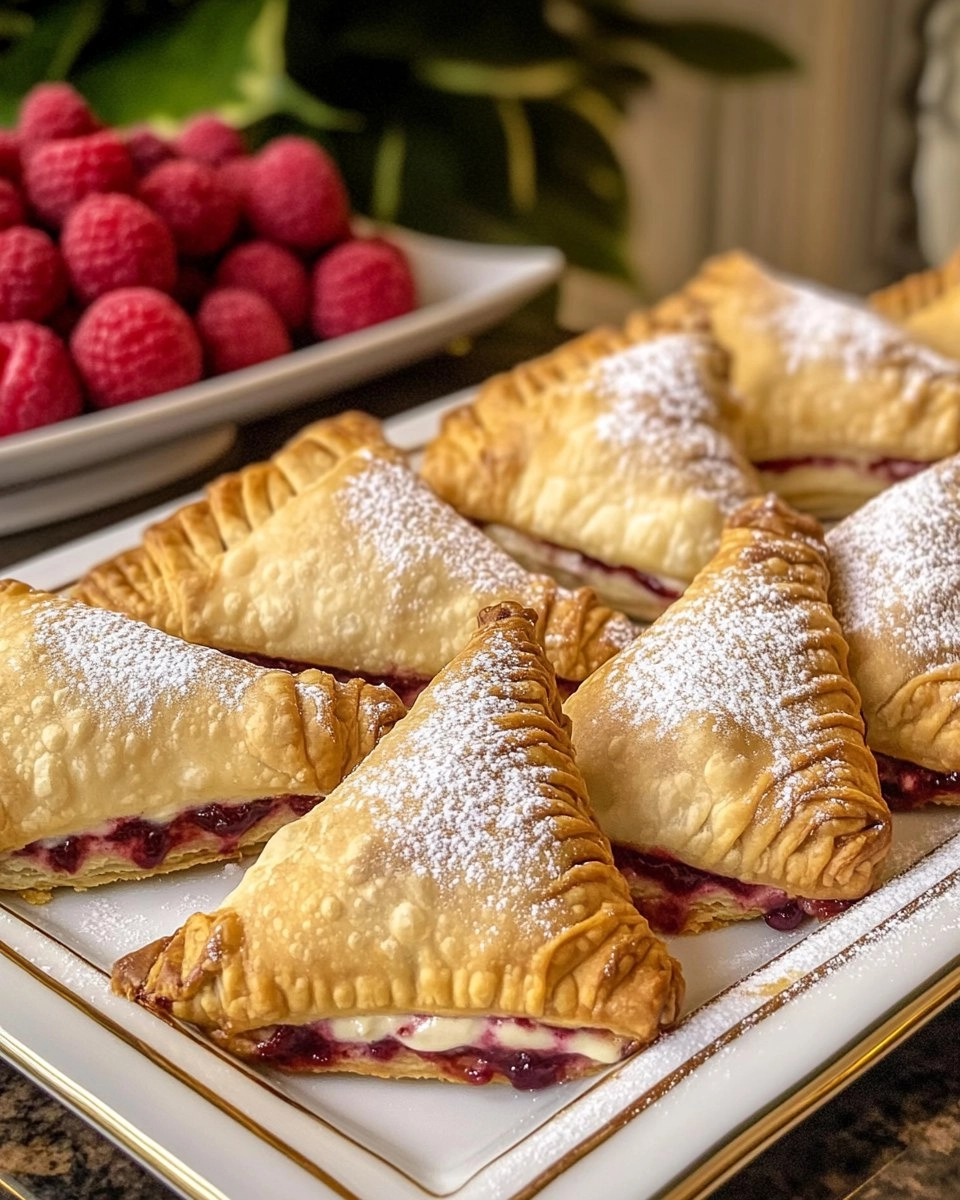 Chocolate Raspberry Cheesecake Turnovers