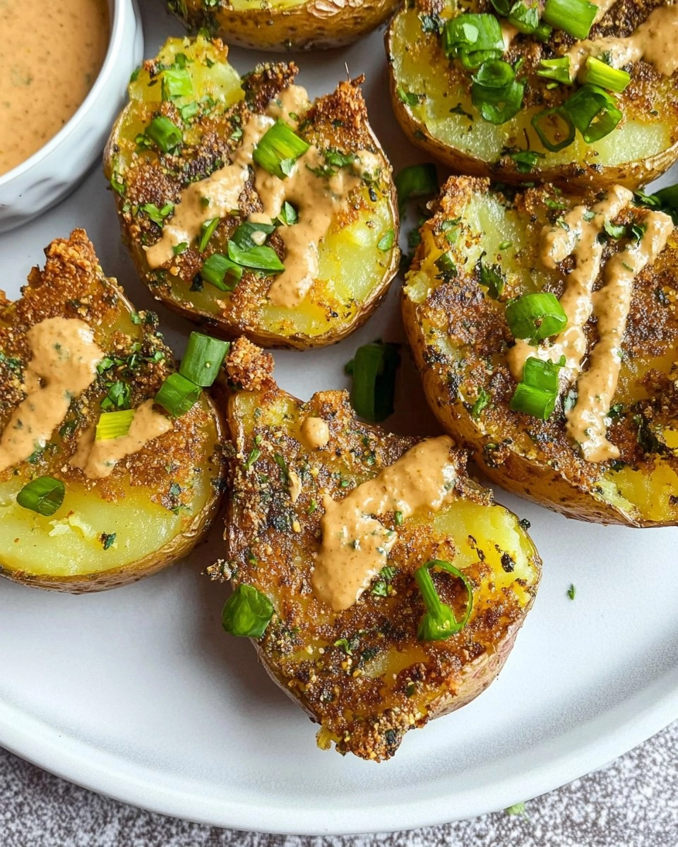 Crispy Smashed Potatoes with Garlic & Za'atar