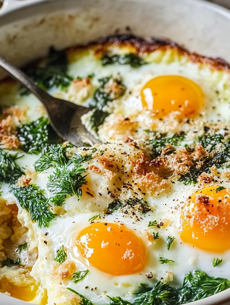 Easy Baked Eggs Florentine
