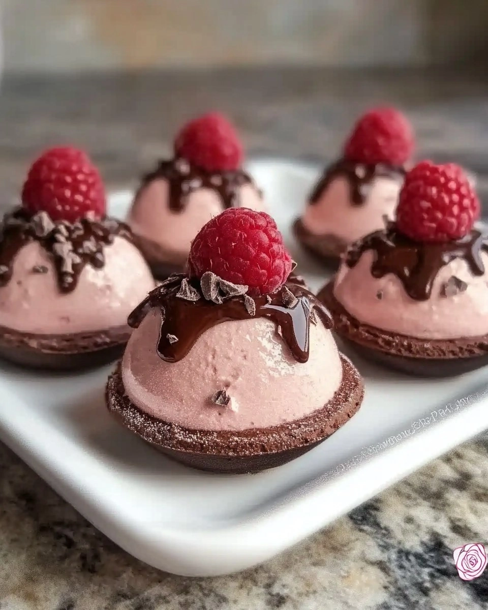 Easy Chocolate Raspberry Mousse Domes
