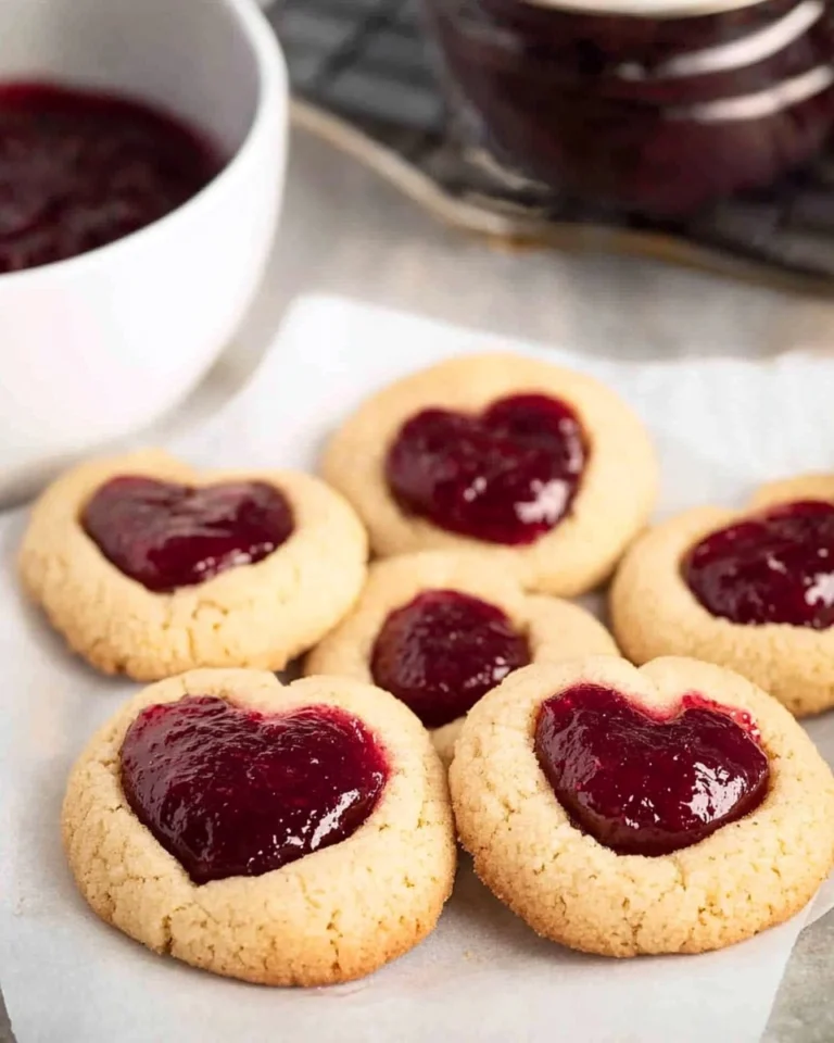 Easy-Jam-Thumbprint-Cookies-with-a-Heart-Shaped-Twist-Recipe
