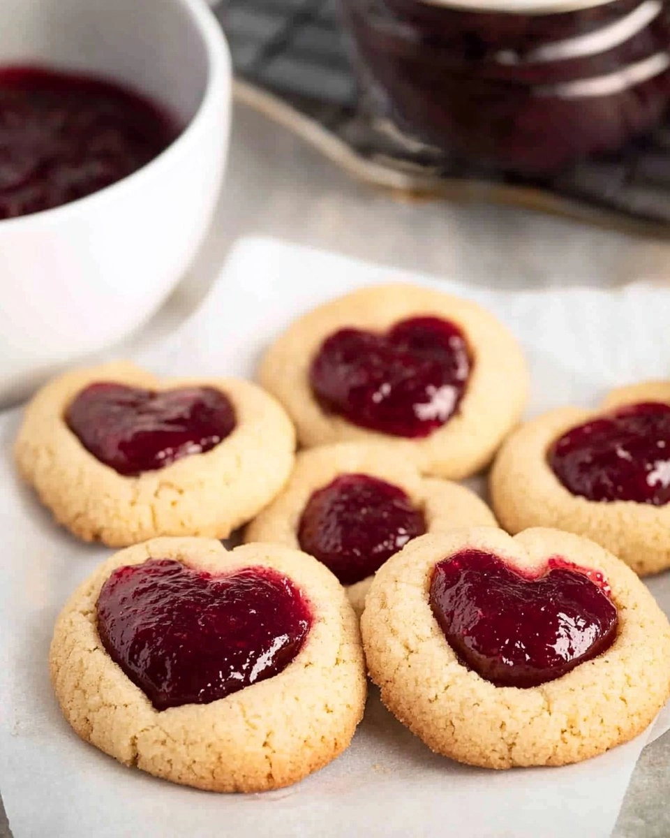 Easy Jam Thumbprint Cookies with a Heart-Shaped Twist