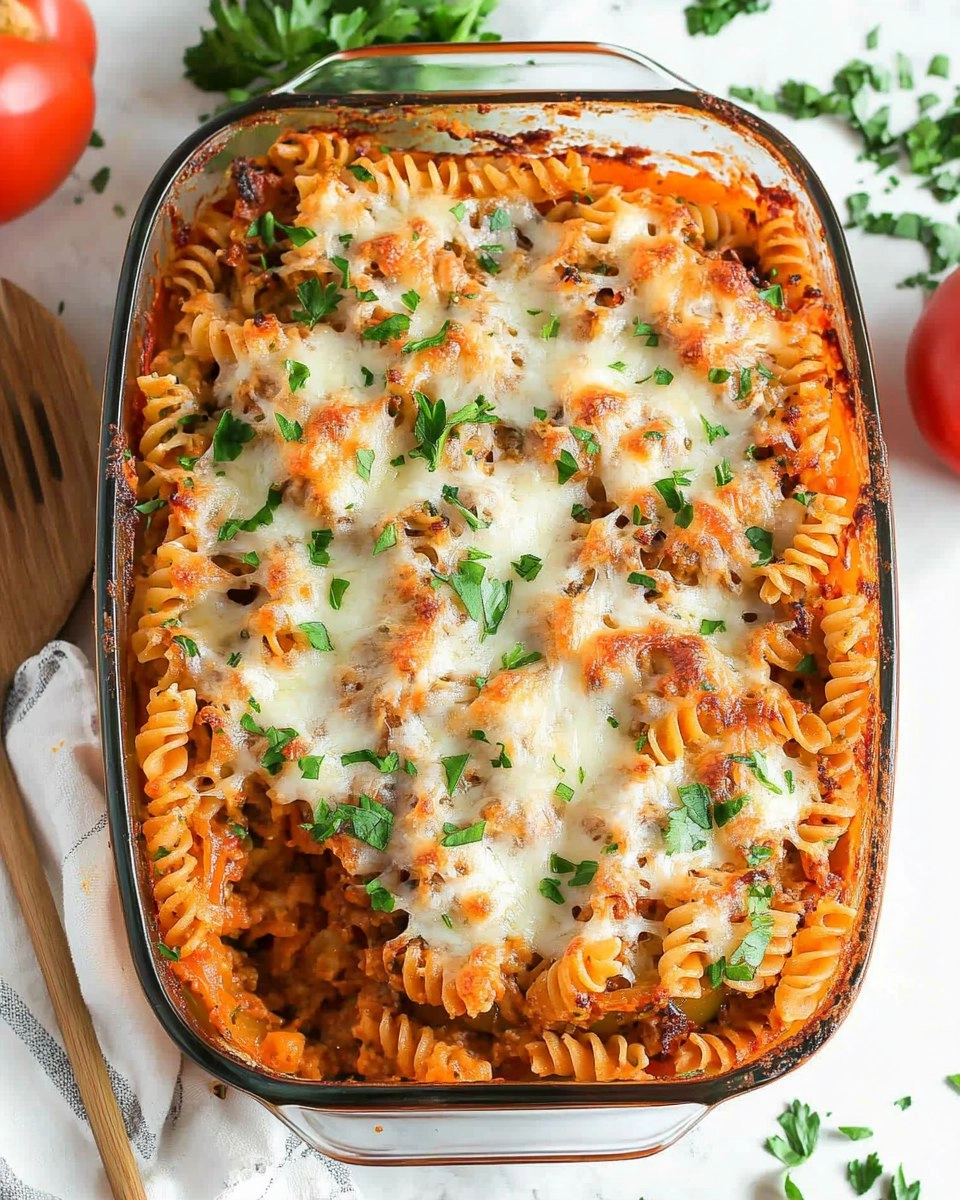Easy Stuffed Pepper Pasta Bake