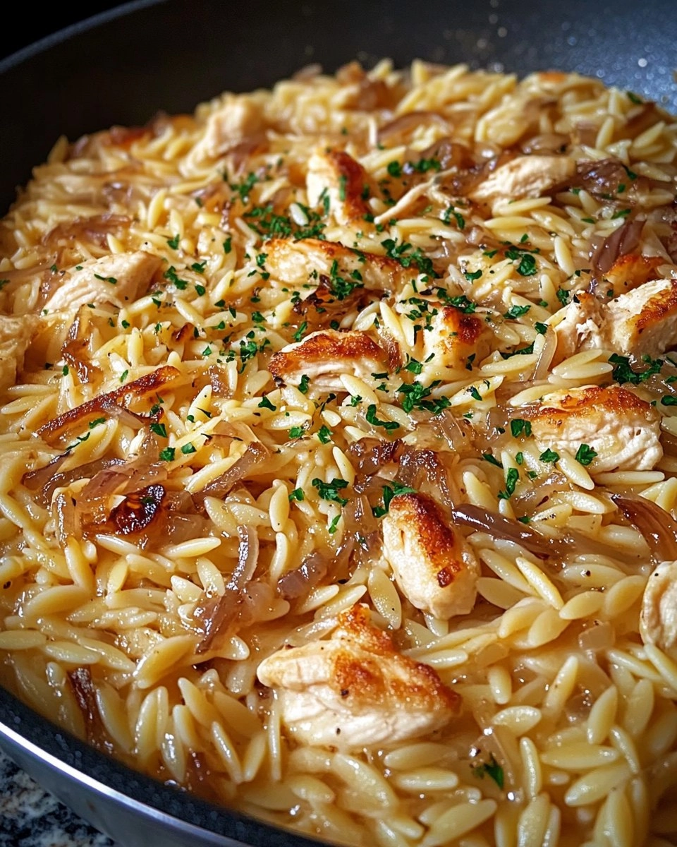 French Onion Chicken Orzo