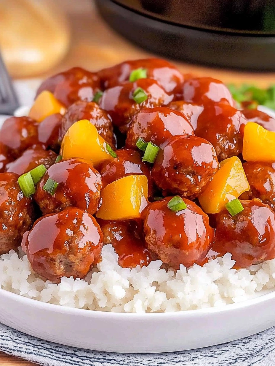 Haelthy Crockpot Hawaiian Meatballs