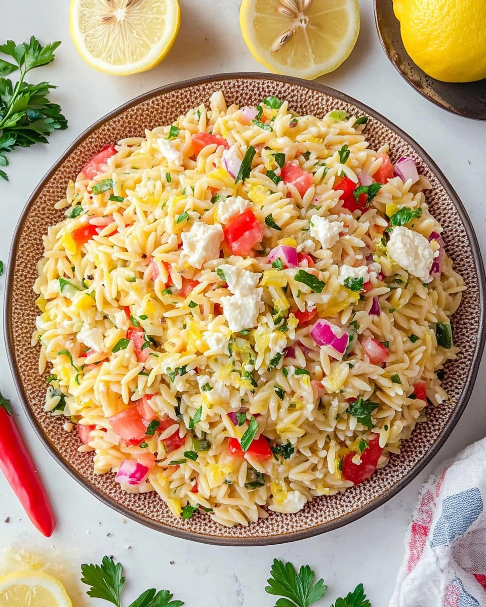 Healthy Easy Orzo Lemon Salad