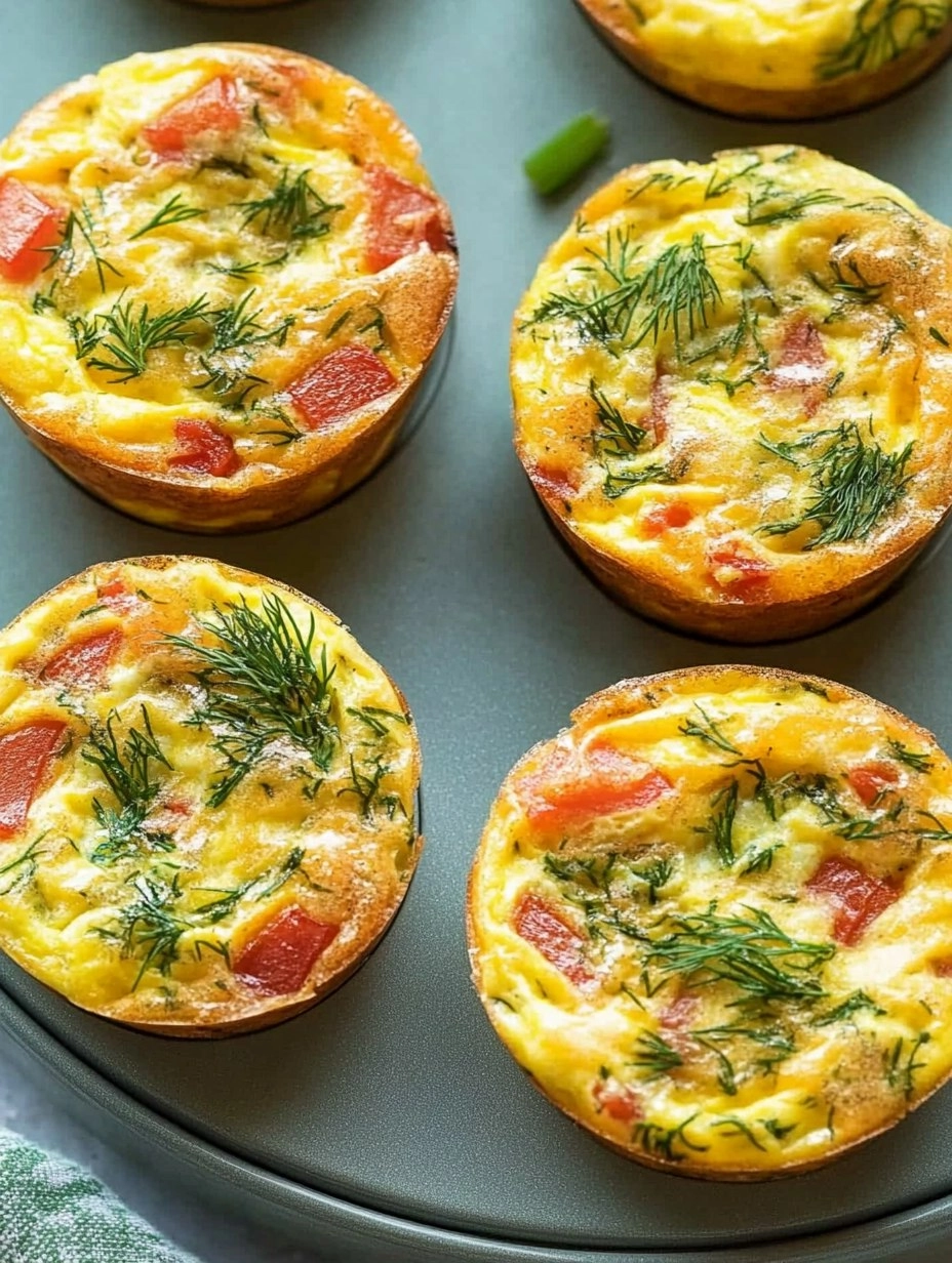 Mini Frittata Muffins with Dill 
