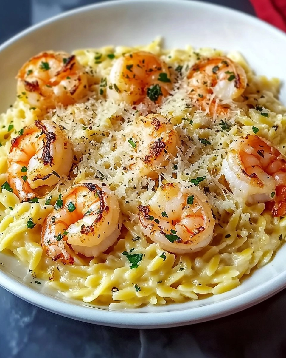Parmesan Orzo with Shrimp