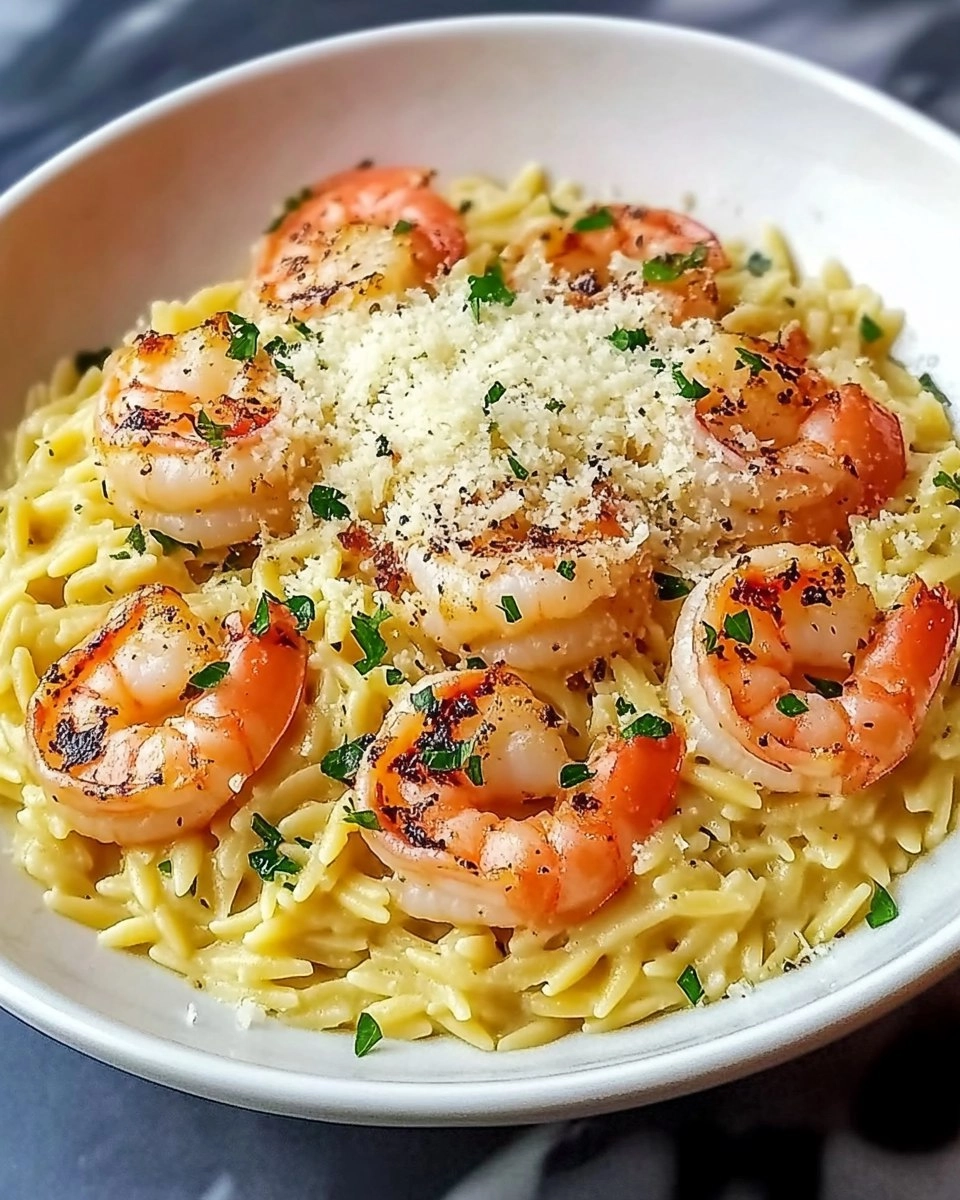 Parmesan Orzo with Shrimp