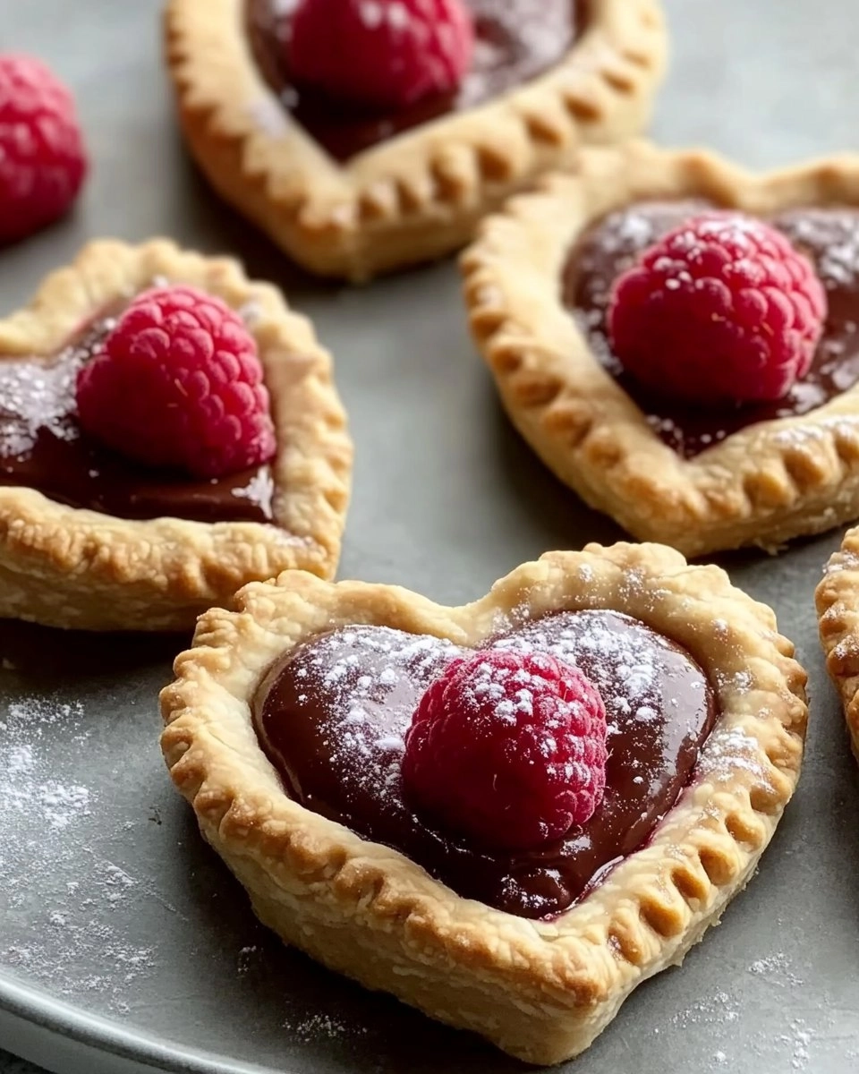 Raspberry Nutella Heart Pies