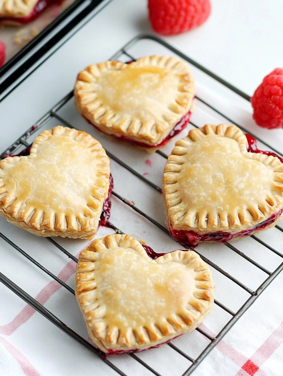 Raspberry Nutella Heart Pies