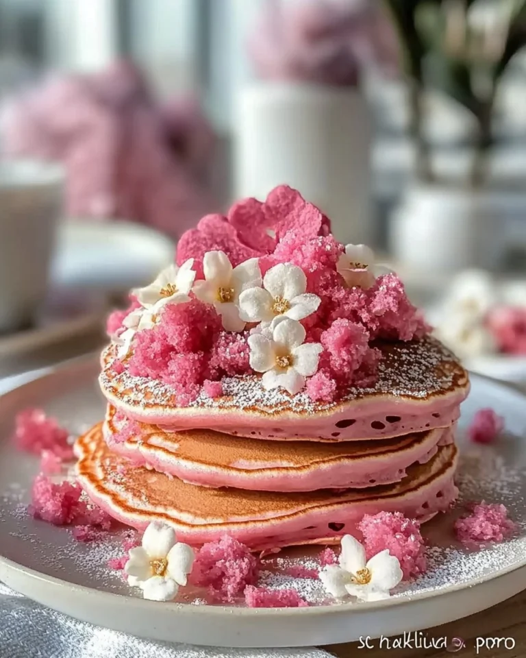 Romantic-Brunch-Ideas-Pink-Pancakes-Recipe