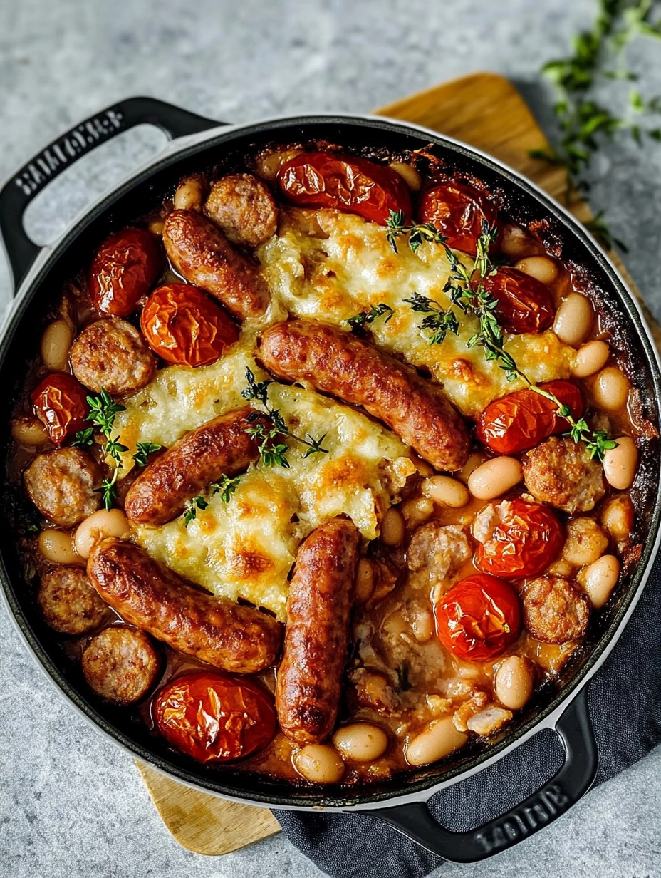 Sausage, Butter Bean & Tomato Tray Bake
