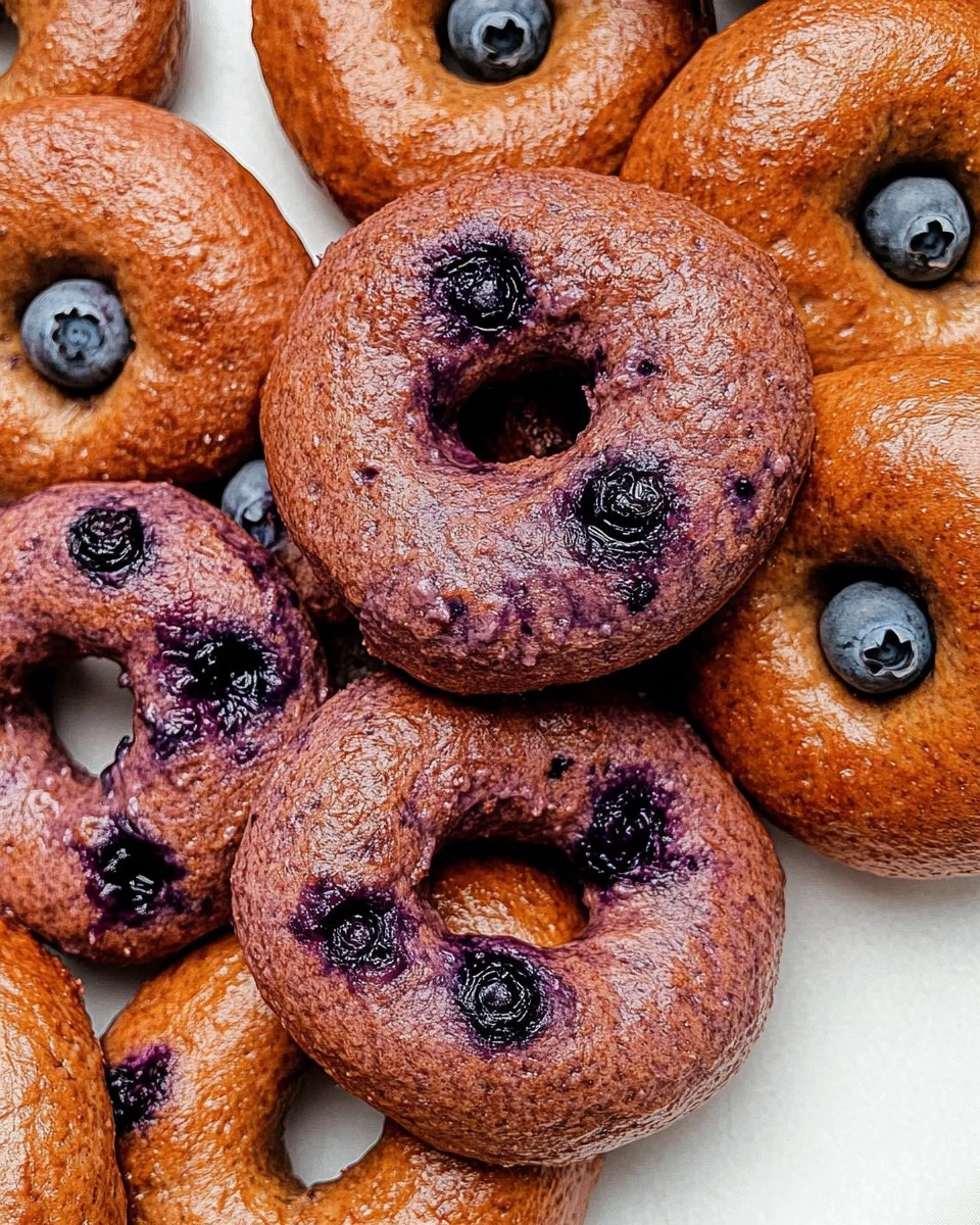 Valentine Homemade Blueberry Bagels (Real Flavor)