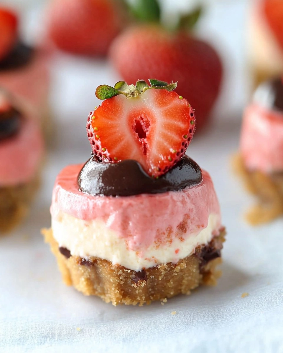 Valentine’s Day Chocolate Strawberry Mini Cheesecakes