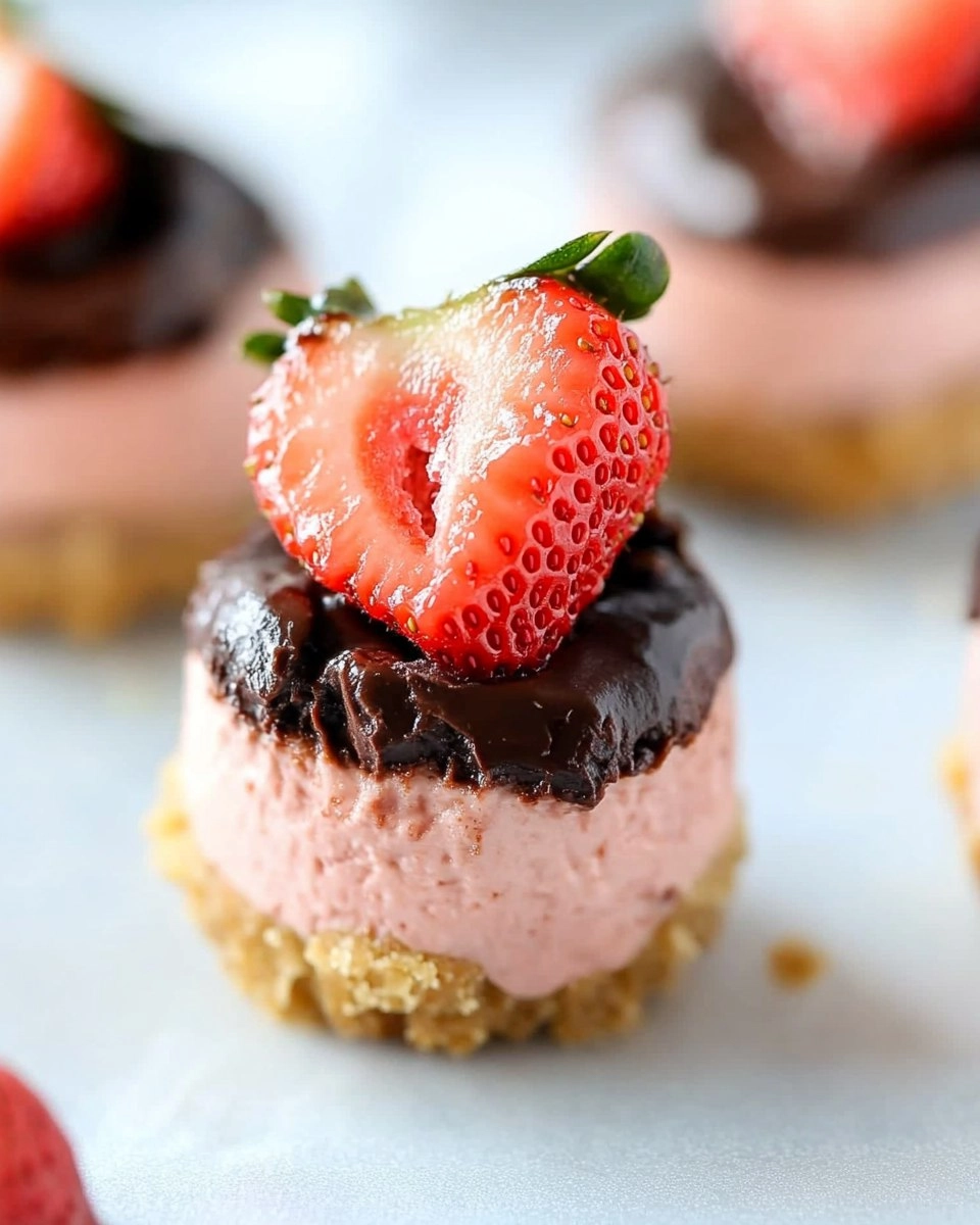 Valentine’s Day Chocolate Strawberry Mini Cheesecakes