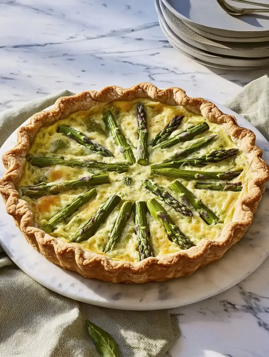 Asparagus and Gruyere Quiche | Easy Spring Breakfast