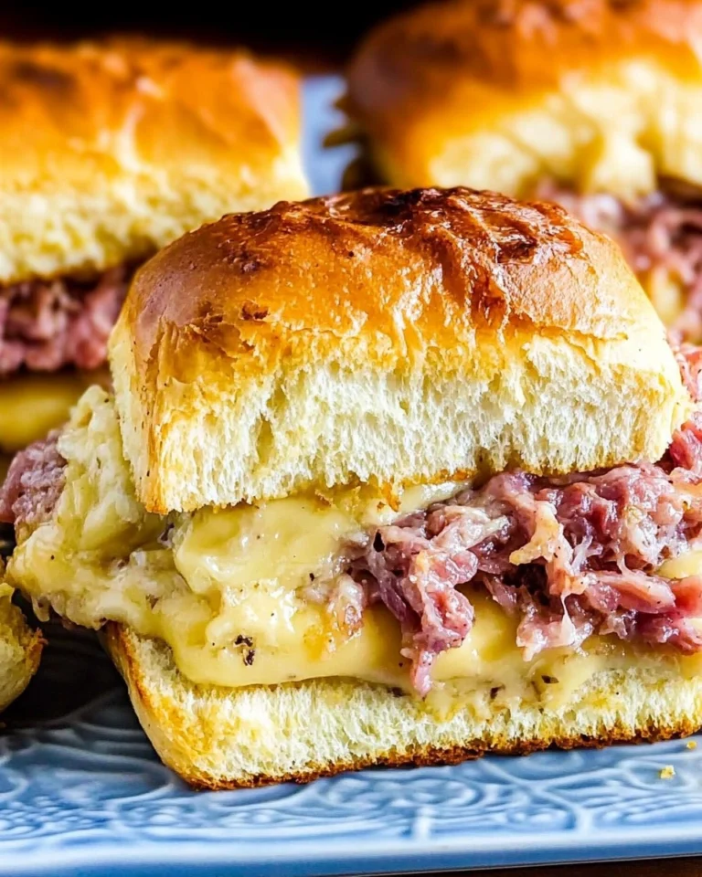 Baked-Reuben-Sliders-with-Thousand-Island-Glaze-Recipe