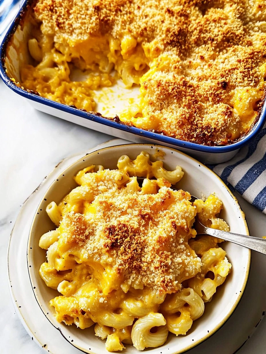 Cheesy Baked Butternut Squash Mac and Cheese