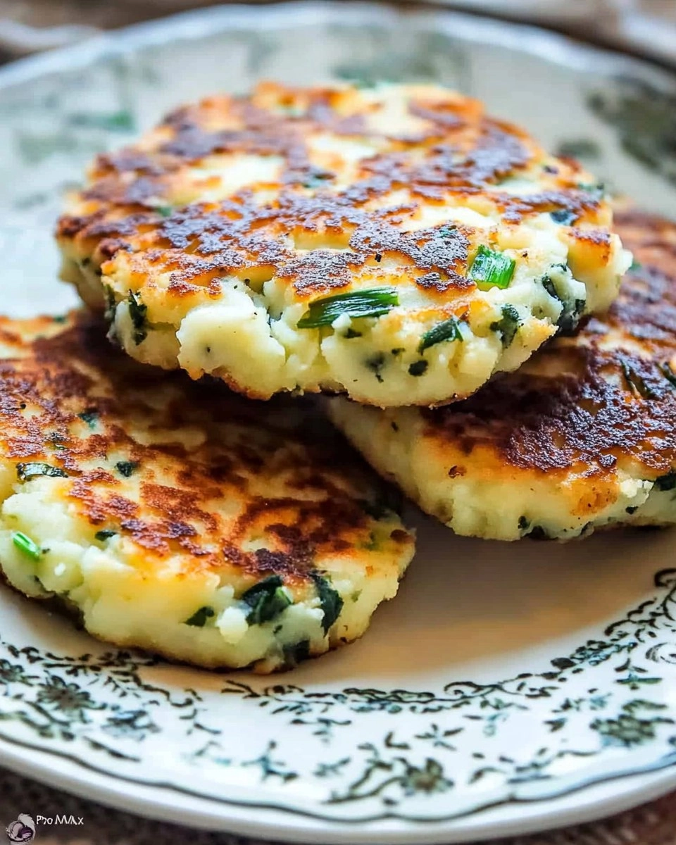 Cheesy Colcannon Potato Cakes with Scallions 102 Cheesy Colcannon Potato Cakes with Scallions